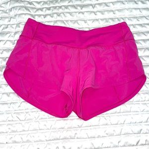 Lululemon speed up low rise lined short 2.5” sonic pink
